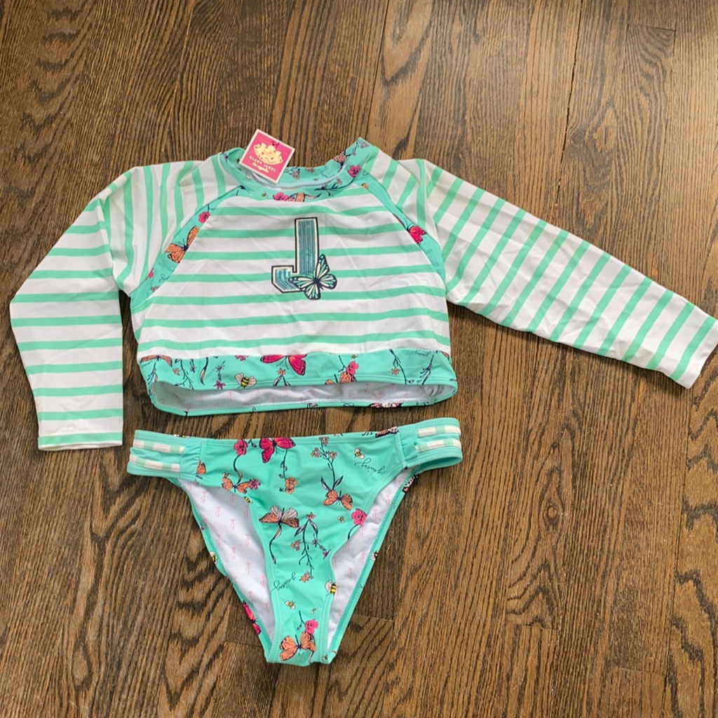 Girls’ Nwt Juicy Couture Black Label Bathing Suit